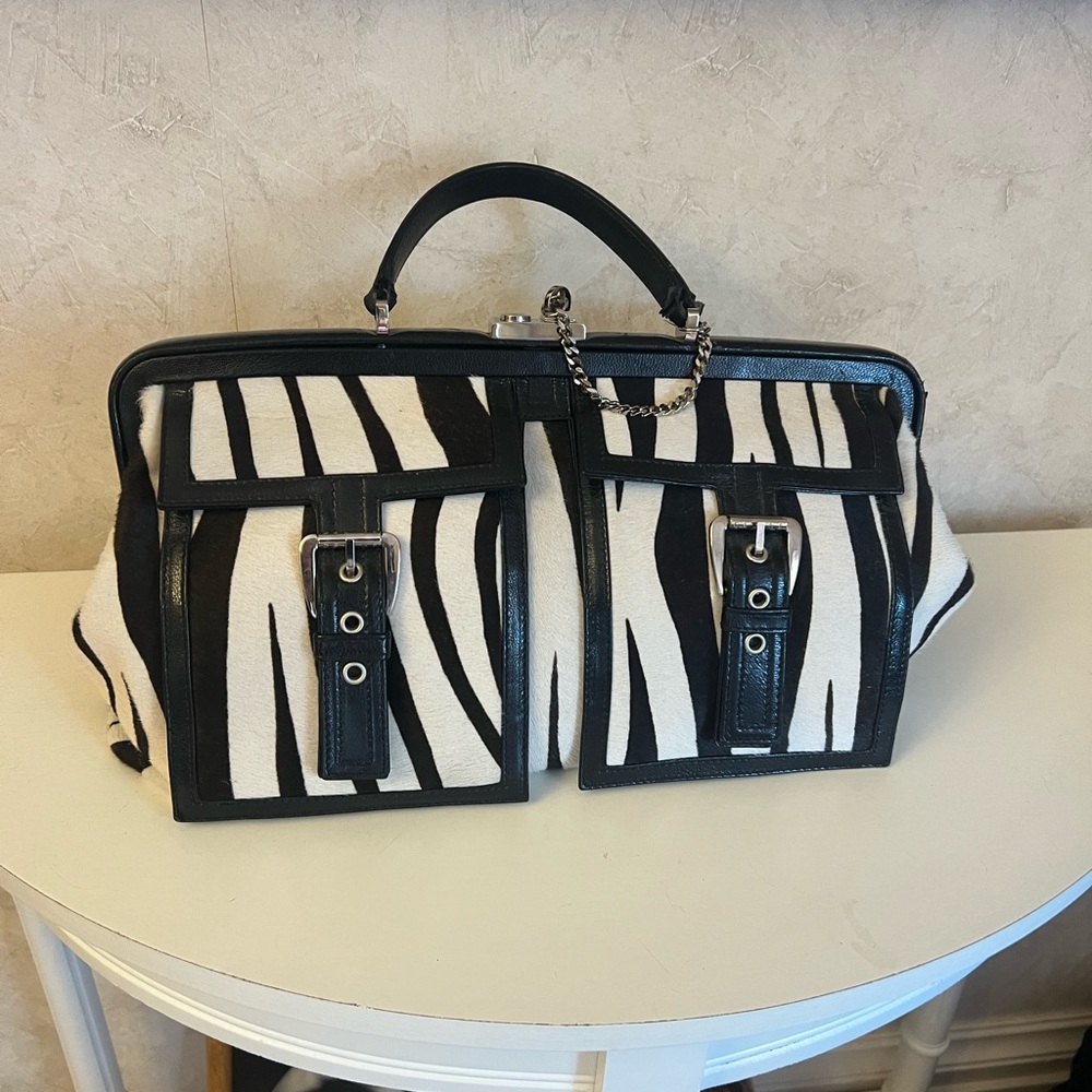 CELINE Zebra Stripe Calf Hair Doctors Bag